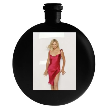 Charlize Theron Round Flask