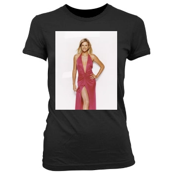 Charlize Theron Women's Junior Cut Crewneck T-Shirt