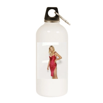 Charlize Theron White Water Bottle With Carabiner