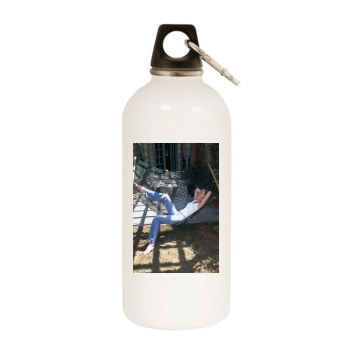 Charlize Theron White Water Bottle With Carabiner