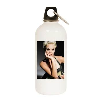 Charlize Theron White Water Bottle With Carabiner