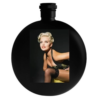 Charlize Theron Round Flask