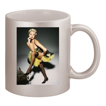 Charlize Theron 11oz Metallic Silver Mug