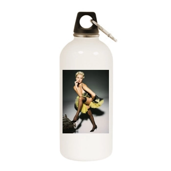 Charlize Theron White Water Bottle With Carabiner