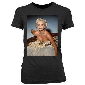 Charlize Theron Women's Junior Cut Crewneck T-Shirt