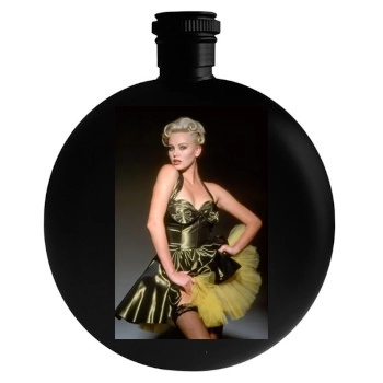 Charlize Theron Round Flask