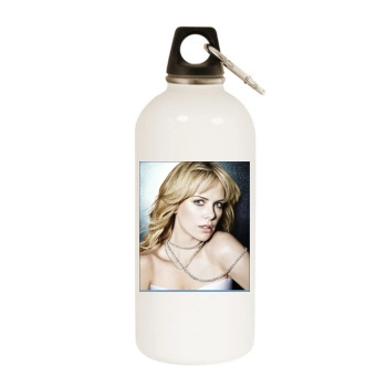 Charlize Theron White Water Bottle With Carabiner