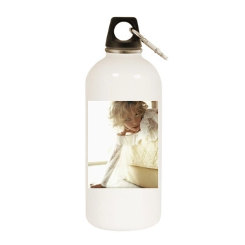 Charlize Theron White Water Bottle With Carabiner