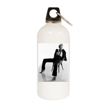 Charlize Theron White Water Bottle With Carabiner