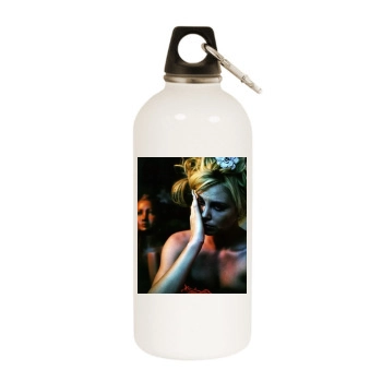 Charlize Theron White Water Bottle With Carabiner