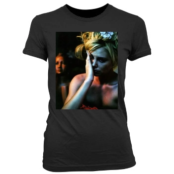 Charlize Theron Women's Junior Cut Crewneck T-Shirt