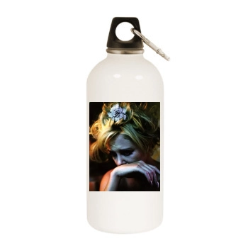 Charlize Theron White Water Bottle With Carabiner