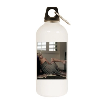 Charlize Theron White Water Bottle With Carabiner