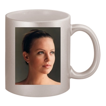 Charlize Theron 11oz Metallic Silver Mug