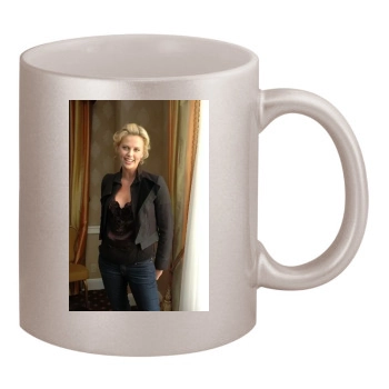 Charlize Theron 11oz Metallic Silver Mug