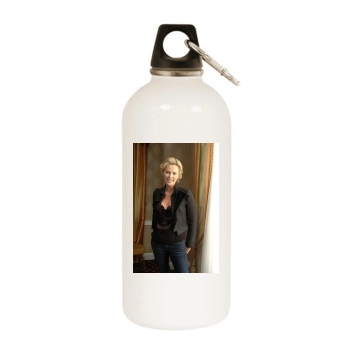 Charlize Theron White Water Bottle With Carabiner