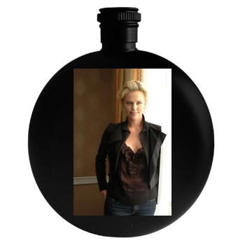 Charlize Theron Round Flask