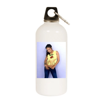 Christina Milian White Water Bottle With Carabiner