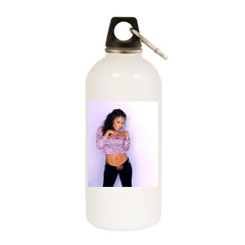 Christina Milian White Water Bottle With Carabiner