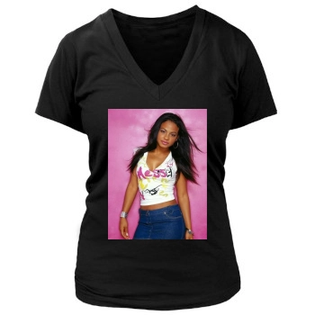 Christina Milian Women's Deep V-Neck TShirt