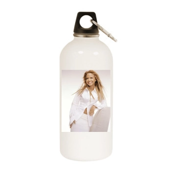 Christina Milian White Water Bottle With Carabiner