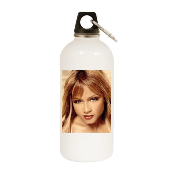 Christina Milian White Water Bottle With Carabiner