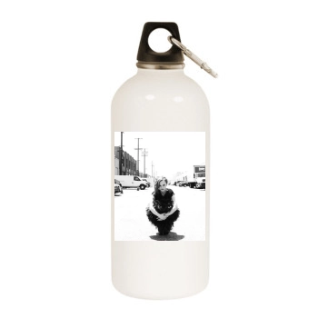 Christina Ricci White Water Bottle With Carabiner