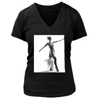 Christina Ricci Women's Deep V-Neck TShirt