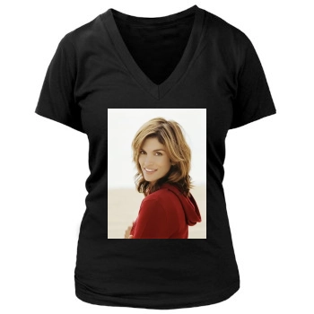 Cindy Crawford Women's Deep V-Neck TShirt