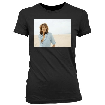 Cindy Crawford Women's Junior Cut Crewneck T-Shirt