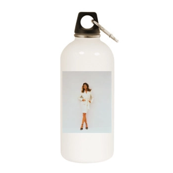 Cindy Crawford White Water Bottle With Carabiner