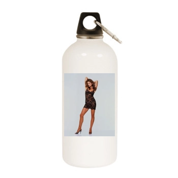 Cindy Crawford White Water Bottle With Carabiner