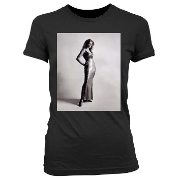 Cindy Crawford Women's Junior Cut Crewneck T-Shirt