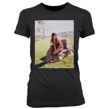 Courteney Cox Women's Junior Cut Crewneck T-Shirt