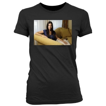 Courteney Cox Women's Junior Cut Crewneck T-Shirt