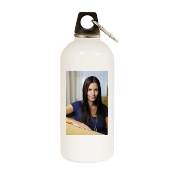 Courteney Cox White Water Bottle With Carabiner