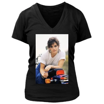 Courteney Cox Women's Deep V-Neck TShirt