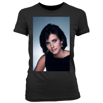 Courteney Cox Women's Junior Cut Crewneck T-Shirt