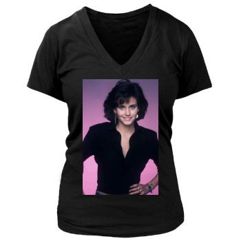 Courteney Cox Women's Deep V-Neck TShirt