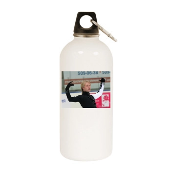 Evgeni Plushenko White Water Bottle With Carabiner