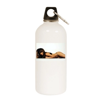 Francoise Boufhal White Water Bottle With Carabiner