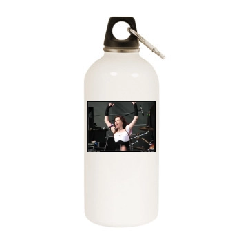 Ailyn White Water Bottle With Carabiner