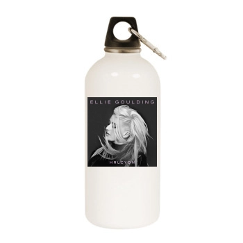 Ellie Goulding White Water Bottle With Carabiner