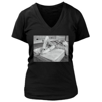 Edita Vilkeviciute Women's Deep V-Neck TShirt