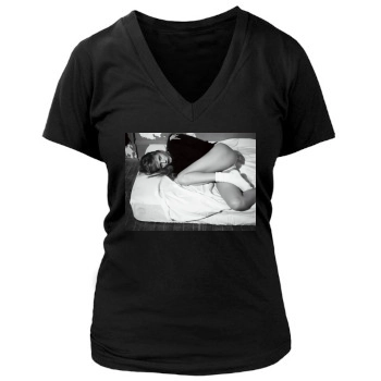 Edita Vilkeviciute Women's Deep V-Neck TShirt