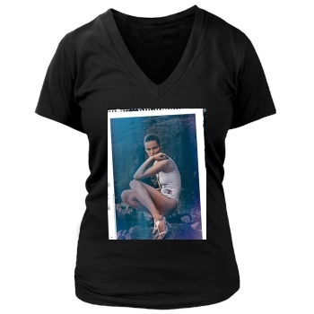 Edita Vilkeviciute Women's Deep V-Neck TShirt