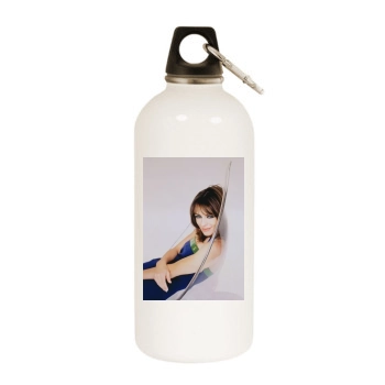 Elizabeth Hurley White Water Bottle With Carabiner