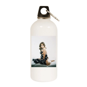 Elizabeth Hurley White Water Bottle With Carabiner