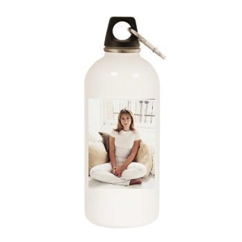 Elizabeth Hurley White Water Bottle With Carabiner