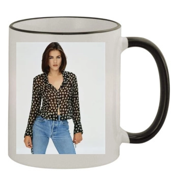 Elizabeth Hurley 11oz Colored Rim & Handle Mug